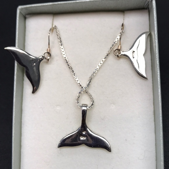 STERLING SILVER WHALE TAIL ABALONE SET 168 NWT - Picture 2 of 6